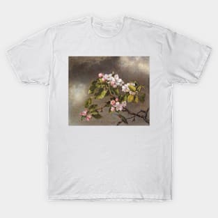 Rose painting, Hummingbird and Apple Blossoms (1875), flower painting T-Shirt